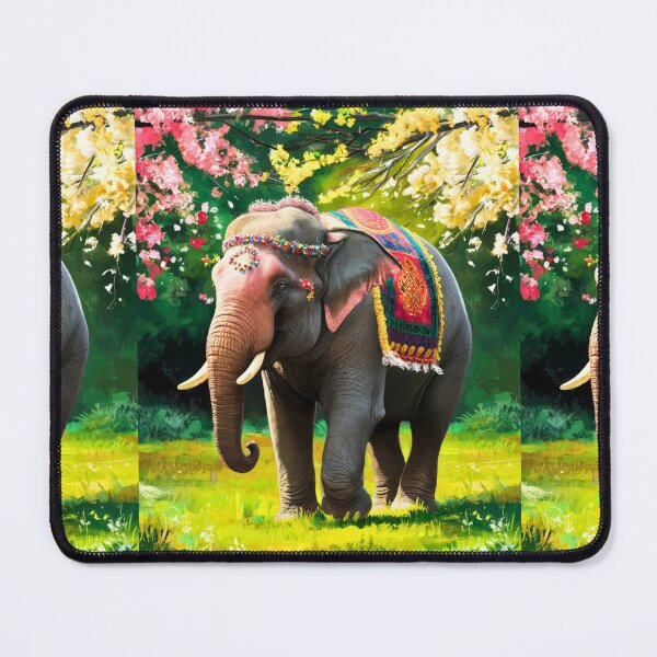 Item preview, Elephant Portrait. Elephant photo, vibrant elephant, vintage elephant, spring season designed and sold by ElephantVibes.