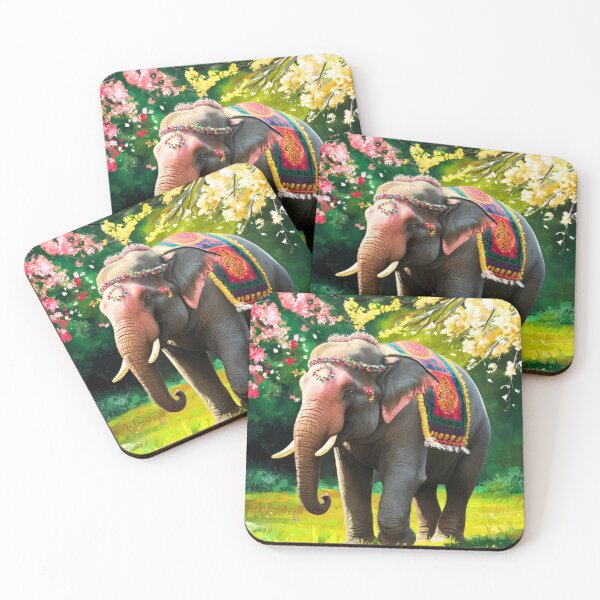Item preview, Elephant Portrait. Elephant photo, vibrant elephant, vintage elephant, spring season designed and sold by ElephantVibes.
