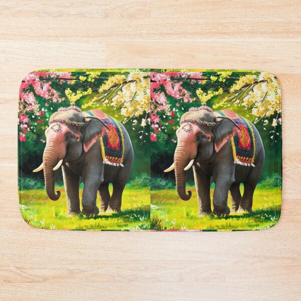 Item preview, Elephant Portrait. Elephant photo, vibrant elephant, vintage elephant, spring season designed and sold by ElephantVibes.