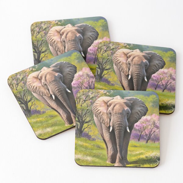 Item preview, Elephant Portrait. Elephant photo, vibrant elephant, vintage elephant, spring season designed and sold by ElephantVibes.