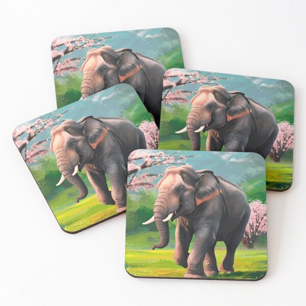 Item preview, Elephant Portrait. Elephant photo, vibrant elephant, vintage elephant, spring season designed and sold by ElephantVibes.