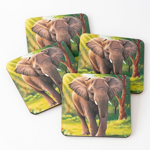 Item preview, Elephant Portrait. Elephant photo, vibrant elephant, vintage elephant, spring season designed and sold by ElephantVibes.