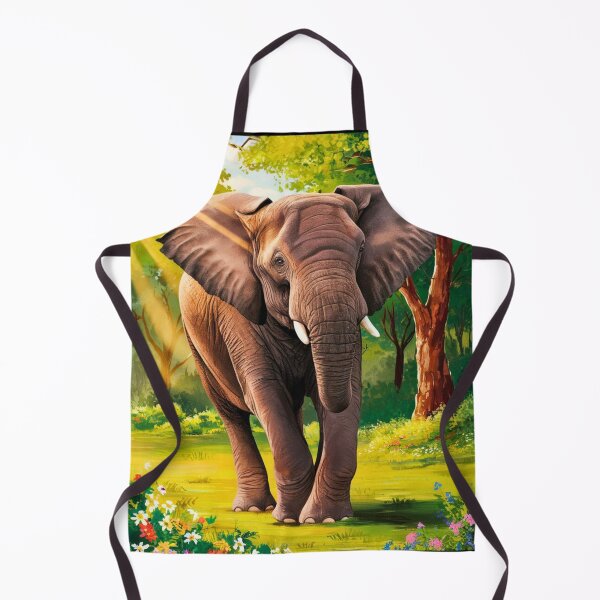 Item preview, Elephant Portrait. Elephant photo, vibrant elephant, vintage elephant, spring season designed and sold by ElephantVibes.