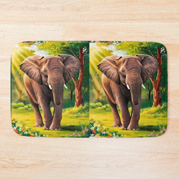 Item preview, Elephant Portrait. Elephant photo, vibrant elephant, vintage elephant, spring season designed and sold by ElephantVibes.