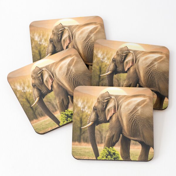 Item preview, Elephant Portrait. Elephant photo, vibrant elephant, vintage elephant, spring season designed and sold by ElephantVibes.