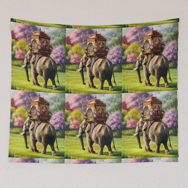 Item preview, Elephant Portrait. Elephant photo, elephant riding, vibrant elephant, vintage elephant, spring season designed and sold by ElephantVibes.