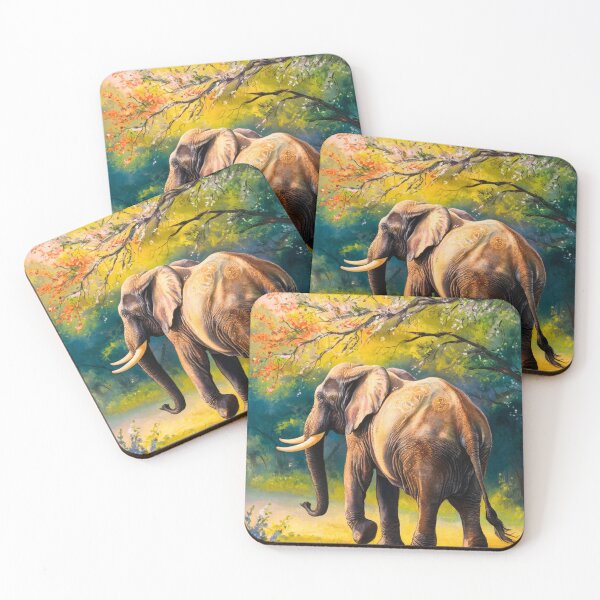 Item preview, Elephant Portrait. Elephant photo, vibrant elephant, vintage elephant, spring season designed and sold by ElephantVibes.