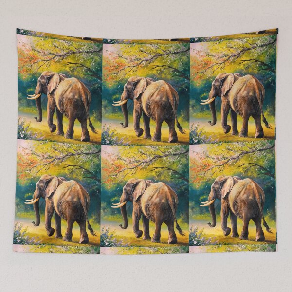 Item preview, Elephant Portrait. Elephant photo, vibrant elephant, vintage elephant, spring season designed and sold by ElephantVibes.