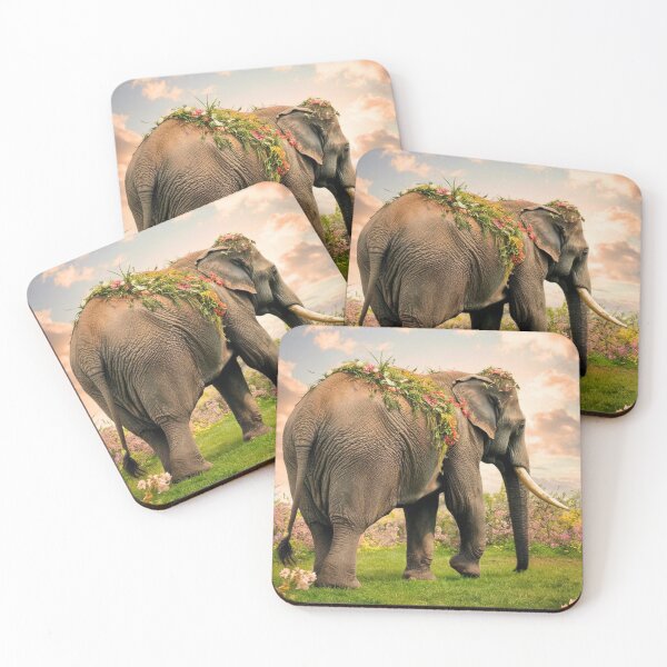 Item preview, Elephant Portrait. Elephant photo, vibrant elephant, vintage elephant, spring season designed and sold by ElephantVibes.
