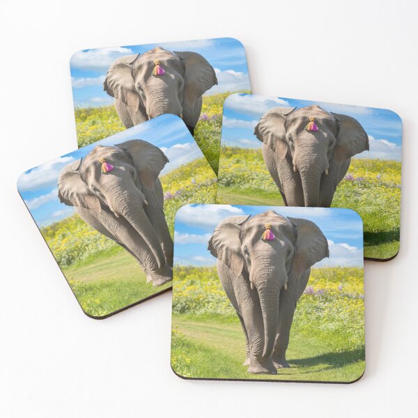 Item preview, Elephant Portrait. Elephant photo, vibrant elephant, vintage elephant, spring season designed and sold by ElephantVibes.