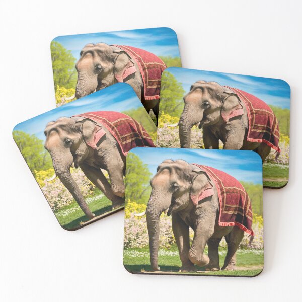 Item preview, Elephant Portrait. Elephant photo, vibrant elephant, vintage elephant, spring season designed and sold by ElephantVibes.