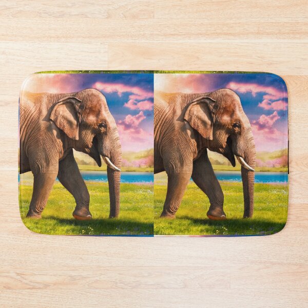 Item preview, Elephant Portrait. Elephant photo, vibrant elephant, vintage elephant, spring season designed and sold by ElephantVibes.