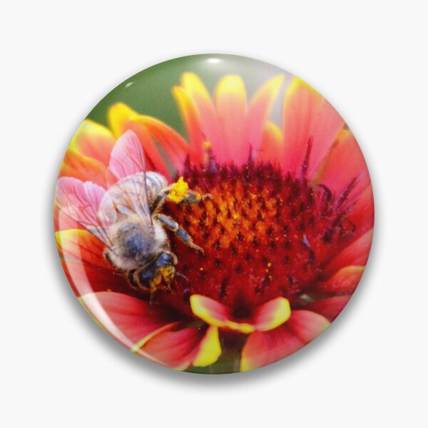 Item preview, Bee on Gaillardia designed and sold by FancifulsBySue.