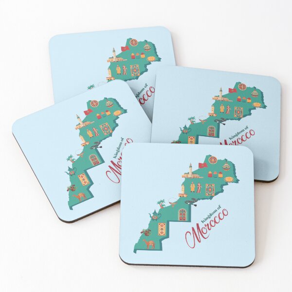 Item preview, Travel Map of Morocco designed and sold by skalihm.