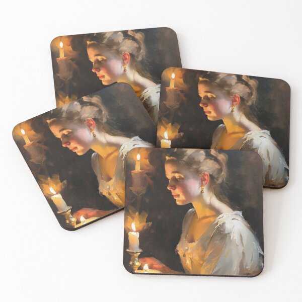 Item preview, A Girl With a Candle in White Dress designed and sold by LKozerski.