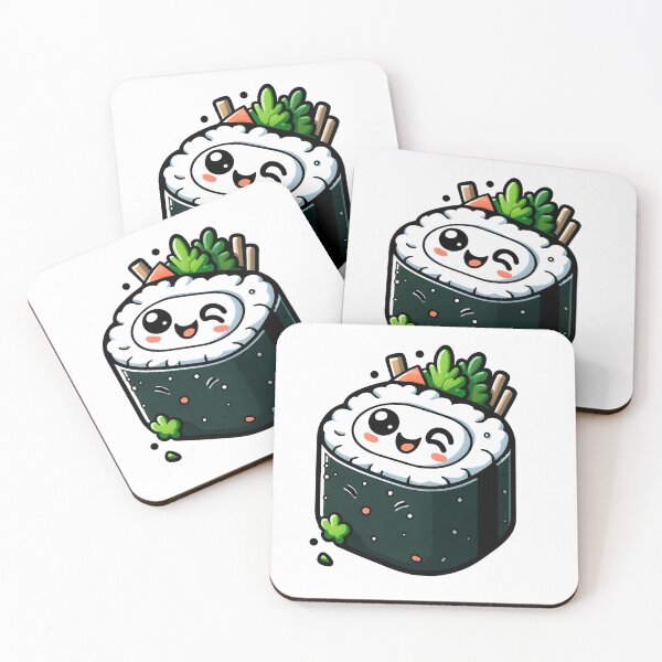 Item preview, Cute Kawaii Sushi Roll - Adorable Japanese Food Art designed and sold by StickaTime.