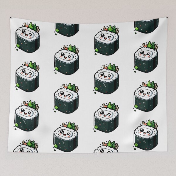 Item preview, Cute Kawaii Sushi Roll - Adorable Japanese Food Art designed and sold by StickaTime.