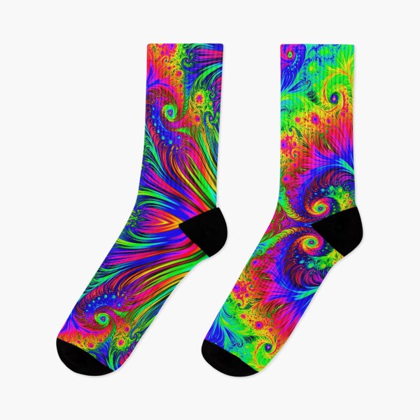 Item preview, Fractal Rainbow Wonderland - Neon Trippy Design designed and sold by PsychedelicPour.