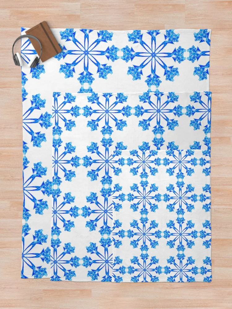 Thumbnail 5 of 6, Throw Blanket, Snowflake designed and sold by Meo Design.