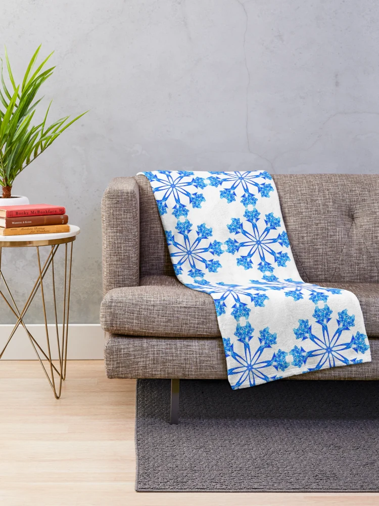 Thumbnail 2 of 6, Throw Blanket, Snowflake designed and sold by Meo Design.