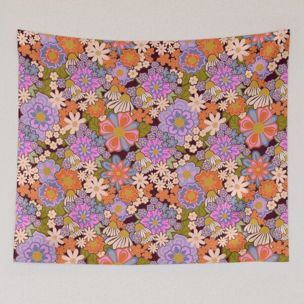 Item preview, Psychedelic 70's Floral Pattern designed and sold by Lisa D Art Designs.