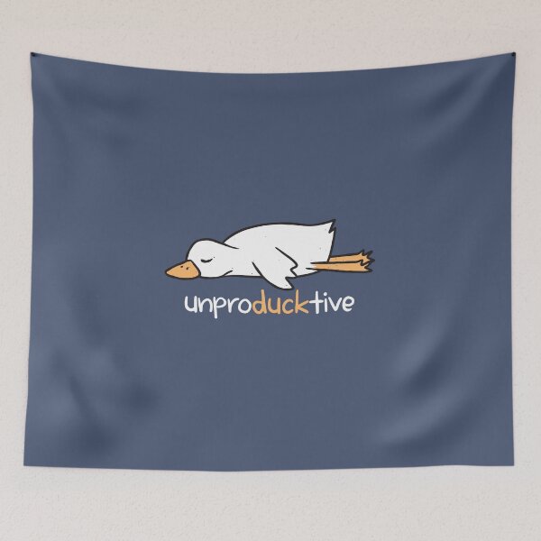 Item preview, Feeling Unproducktive - Funny Sleepy Duck designed and sold by Abhishek Goldar.