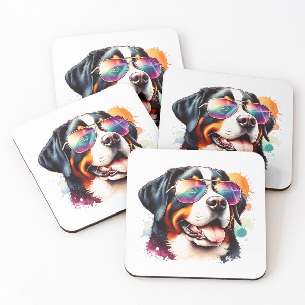 Item preview, Watercolor Greater Swiss Mountain Dog Wearing Sunglasses designed and sold by TheAnimalZ00.