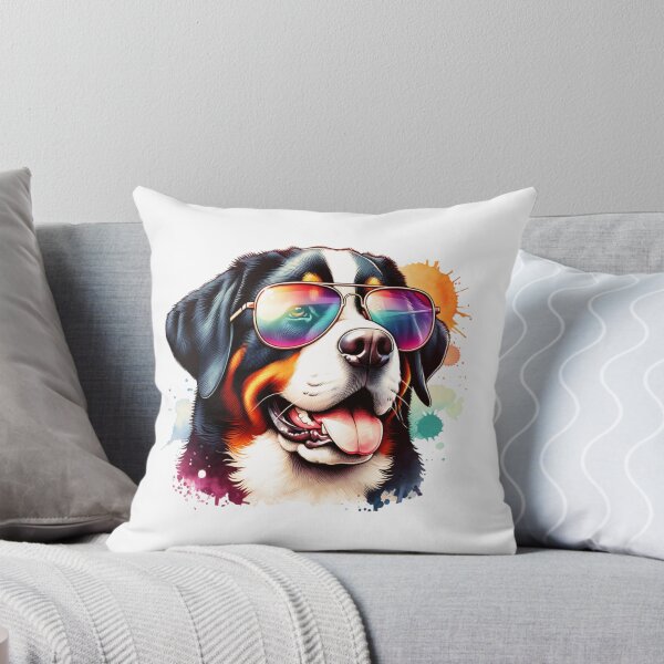 Item preview, Watercolor Greater Swiss Mountain Dog Wearing Sunglasses designed and sold by TheAnimalZ00.