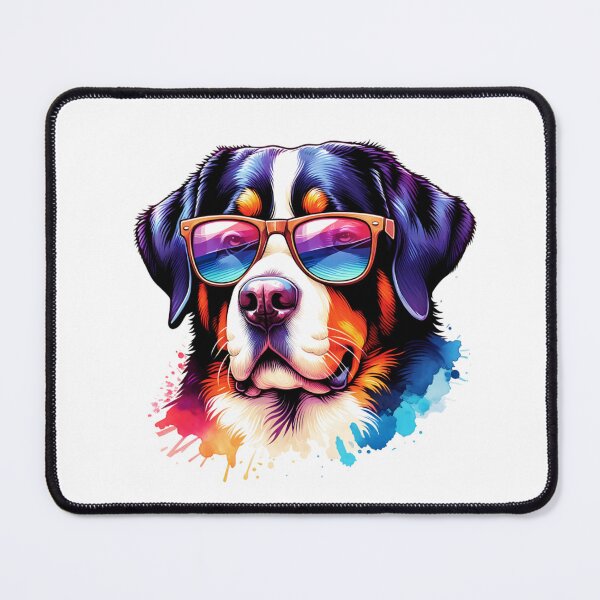 Item preview, Watercolor Greater Swiss Mountain Dog Wearing Sunglasses designed and sold by TheAnimalZ00.