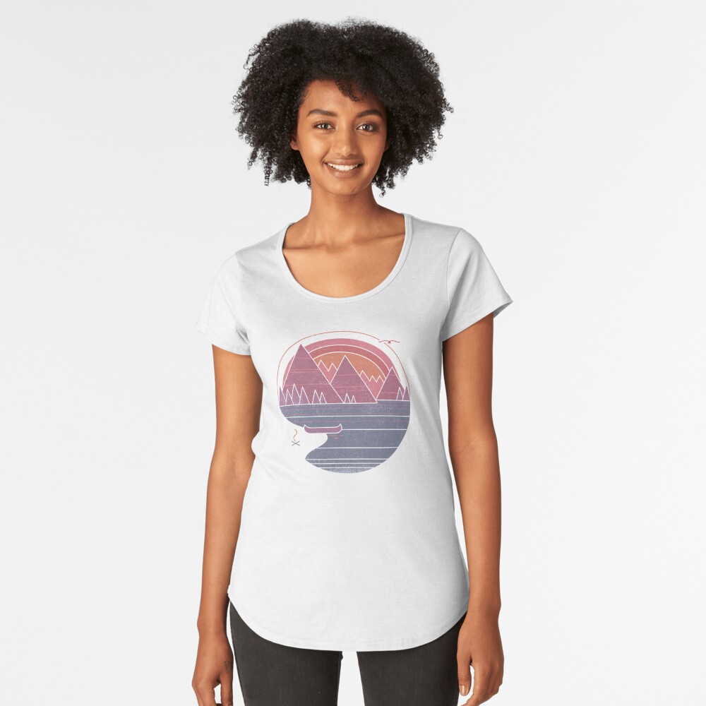 The Mountains Are Calling Premium Scoop T-Shirt