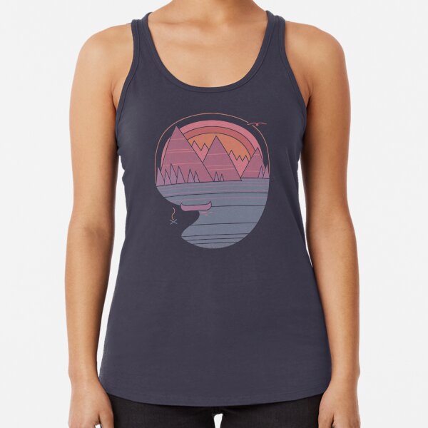 The Mountains Are Calling Racerback Tank Top