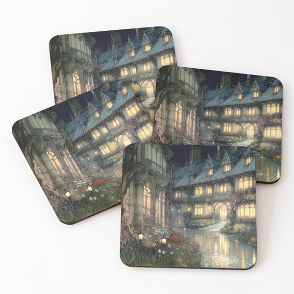 Item preview, Classic Fantasy Village Art designed and sold by TheDarkWardrobe.