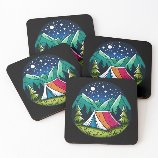 Item preview, Camping Under the Stars - Mountain Adventure Night Sky Design designed and sold by StickaTime.