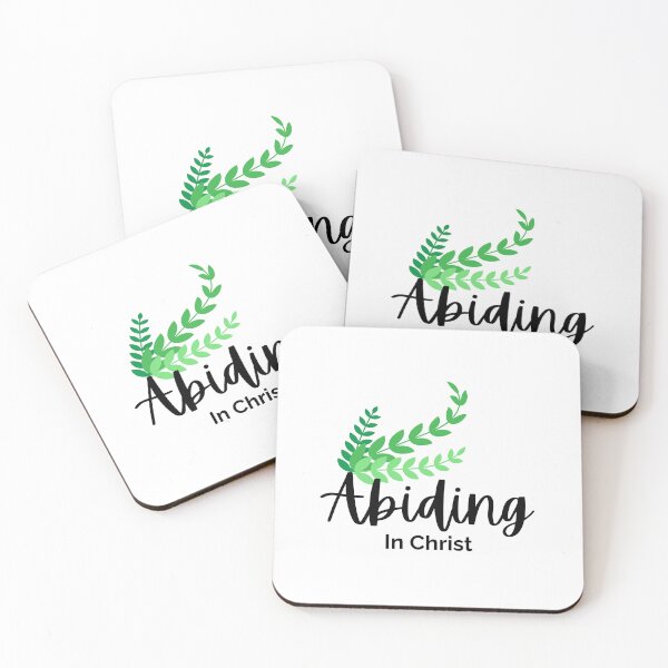 Item preview, Abiding in Christ - Christian Design with black stylized text and green plant designed and sold by Bo Christian  Merch.