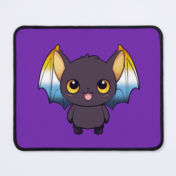 Item preview, Kawaii Bat with AroAce Pride Flag Colored Wings, Cute AroAce Design designed and sold by Travelslightly.