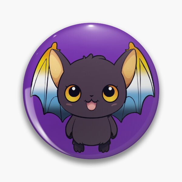 Item preview, Kawaii Bat with AroAce Pride Flag Colored Wings, Cute AroAce Design designed and sold by Travelslightly.