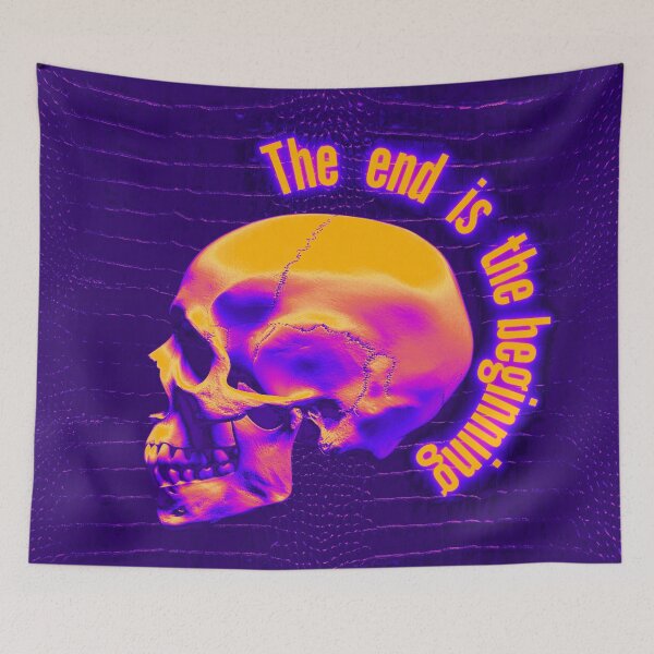 Item preview, The end is the beginning - pop art style skull  designed and sold by silent-violin.