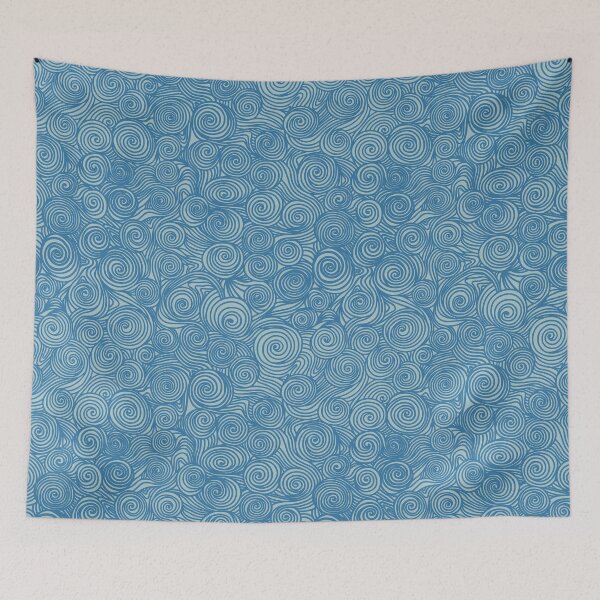 Item preview, Blue Abstract Swirls Pattern designed and sold by Lisa D Art Designs.