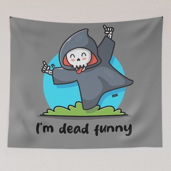 Item preview, Dead Funny Halloween Skeleton (on light colors) designed and sold by messy-nessie.