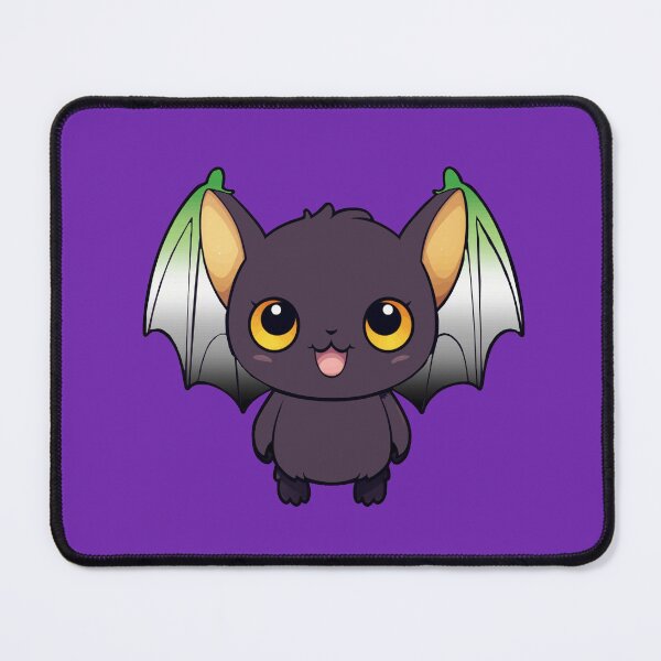 Item preview, Kawaii Bat with Aromantic Pride Flag Colored Wings, Cute Aro Design designed and sold by Travelslightly.