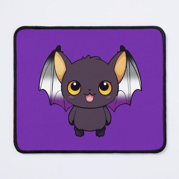 Item preview, Kawaii Bat with Asexual Pride Flag Colored Wings, Cute Ace Design designed and sold by Travelslightly.