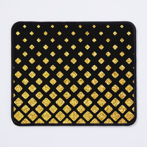Item preview, Art Deco (Faux) Glitter-Gold Diamond-Shapes on Black Pattern designed and sold by DEC02.
