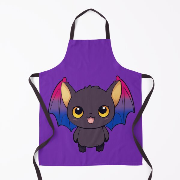 Item preview, Kawaii Bat with Bisexual Pride Flag Colored Wings, Cute Bi Design designed and sold by Travelslightly.