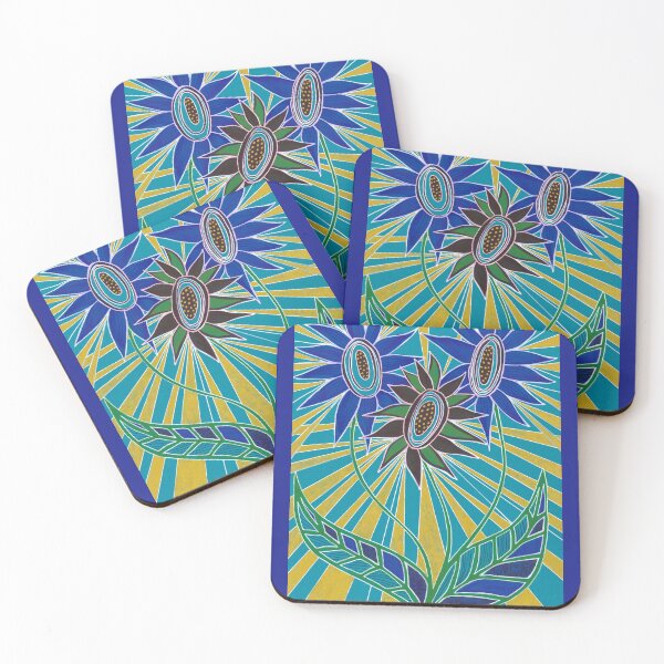 Item preview, Three Flowers with Sunrays designed and sold by artofkathleen.