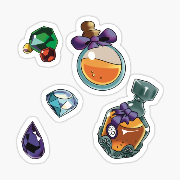 Item preview, Potions & Gems designed and sold by Fox-and-otter.