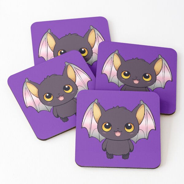 Item preview, Kawaii Bat with Demigirl Pride Flag Colored Wings, Cute Demi Design designed and sold by Travelslightly.