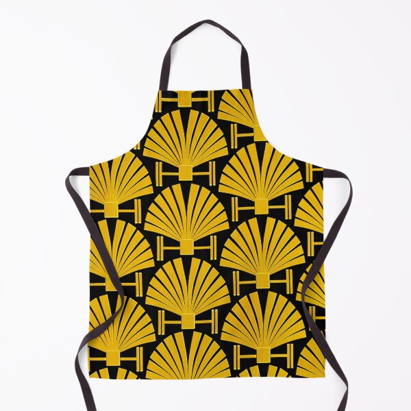 Item preview, Art Deco Gold-Hues Palm Fan Pattern designed and sold by DEC02.