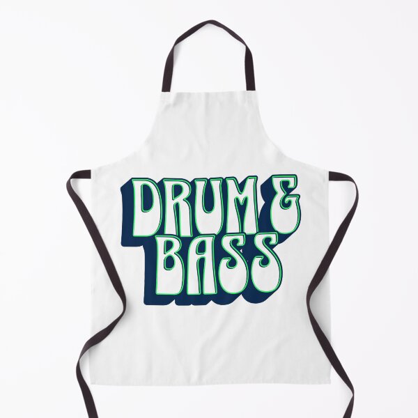 Item preview, DRUM AND BASS  - Dropshadow Outline (blue/green)  designed and sold by Discothreadz.