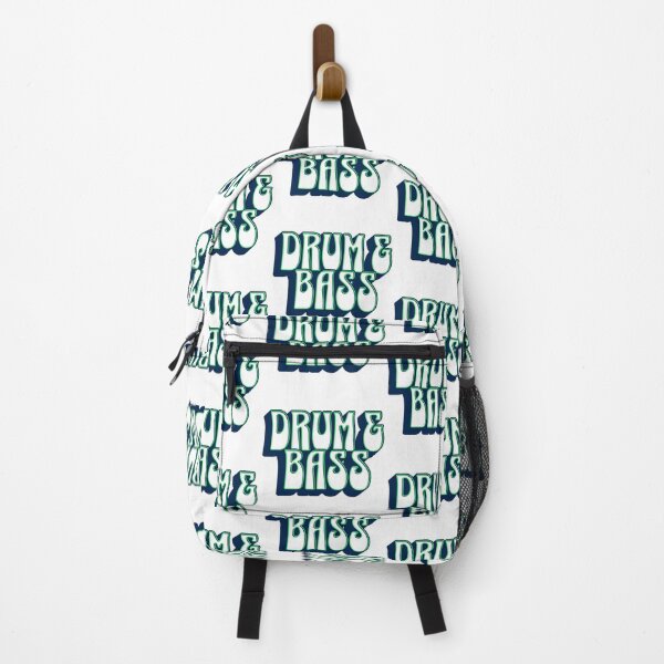 Item preview, DRUM AND BASS - Dropshadow Outline (blue/green) designed and sold by Discothreadz.