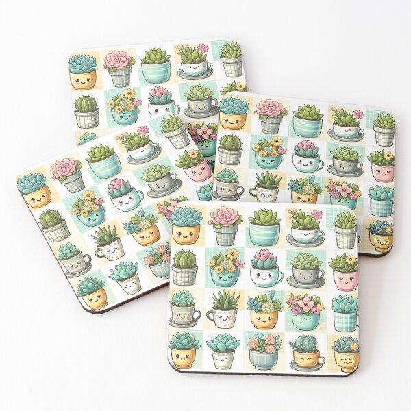 Item preview, Cute succulents pattern designed and sold by Thedigital91.